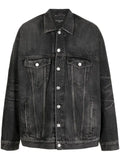 Balenciaga logo-print denim jacket