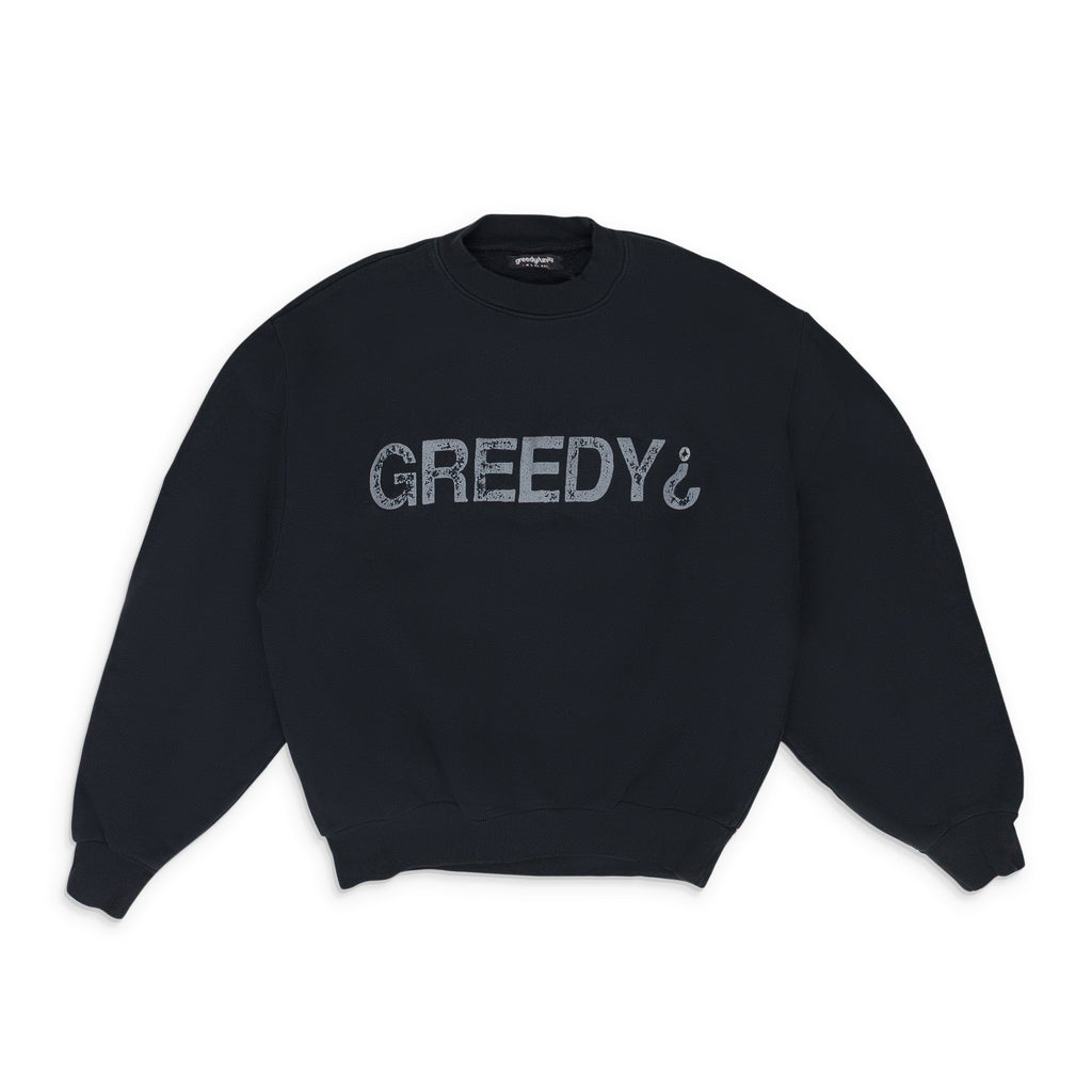 Black 'Greedy ?' Crewneck