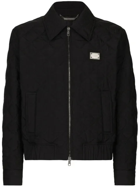 Dolce & Gabbana diamond-quilted bomber jacket