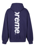 Supreme satin appliqué "FW23 - Washed Navy" hoodie