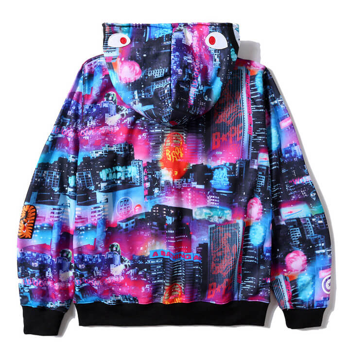 BAPE Tokyo Night Multicolor Zip Hoodie