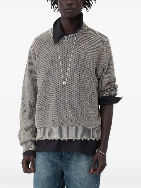 Won Hundred Bently distressed ribbed-knit sweater