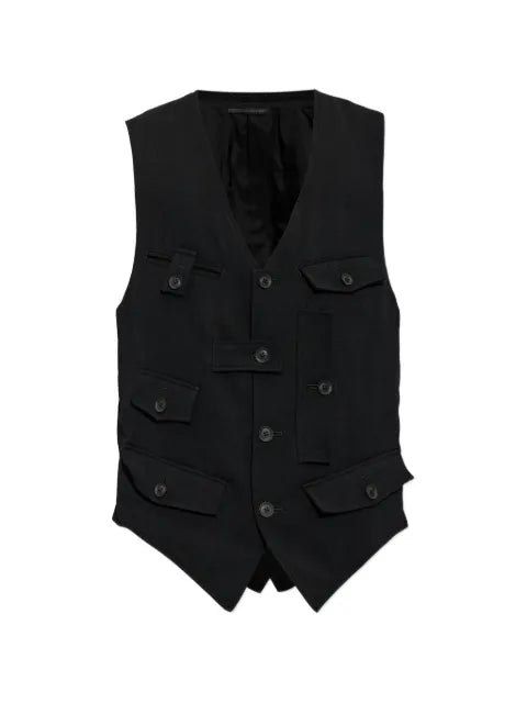 Yohji Yamamoto multi-pocket wool vest