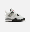 Air Jordan 4 Retro White Cement Infant & Toddler Lifestyle Shoes - Summit White/Fire Red/Cement Grey/Black
