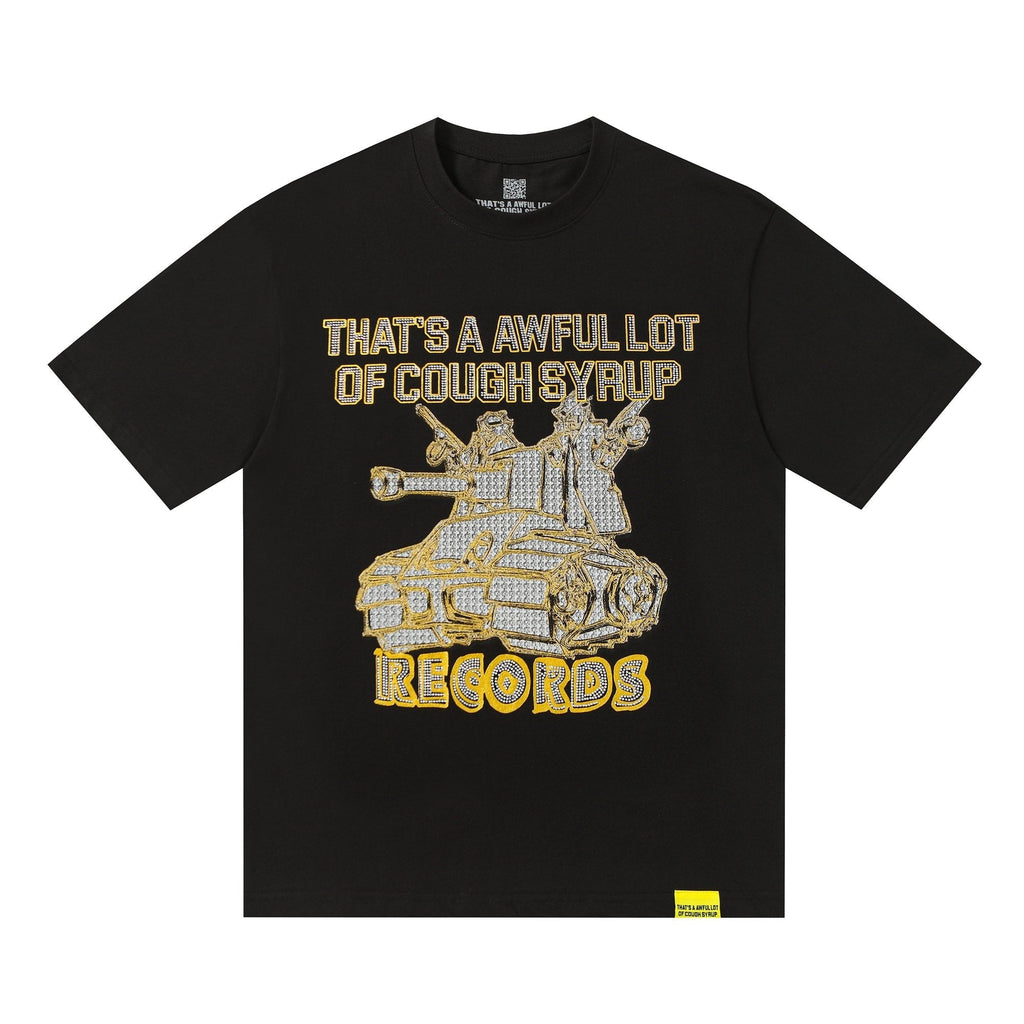 THAT'S A AWFUL LOT OF COUGH SYRUP Rhinestone Graphic Short-Sleeve T-Shirt