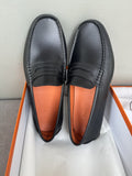 Hermès Men's Black Slip-On Loafers