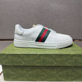 Gucci Green and Red Stripe Low-Top Sneakers
