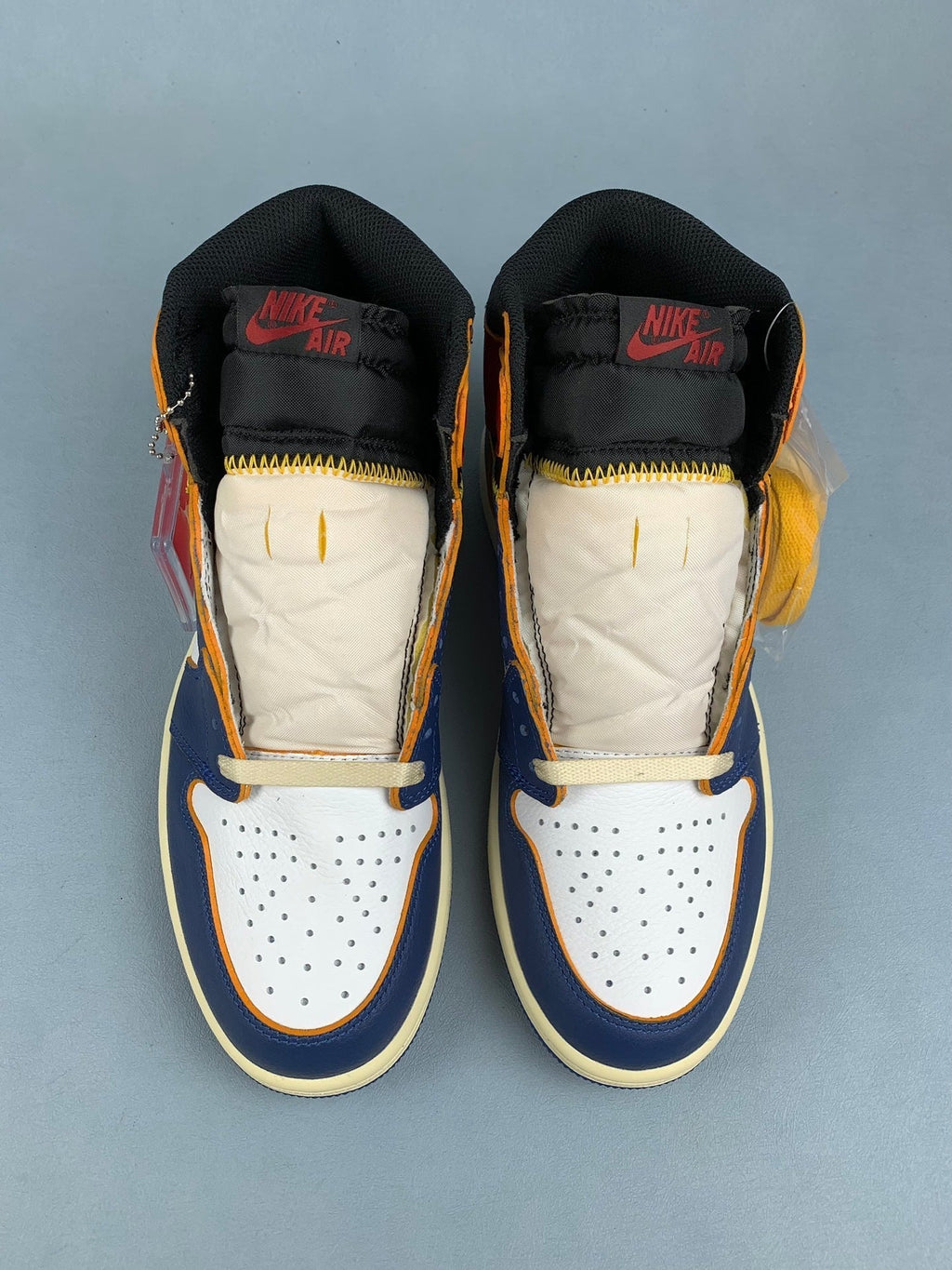 Air Jordan 1 High UN Blue/White Color-Block Unisex Sneakers BV1300-146